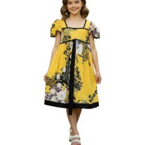 Submarine Petal Sleeve A-Line Swing Flared Skater Girl Jersey Dress (Size: 12)